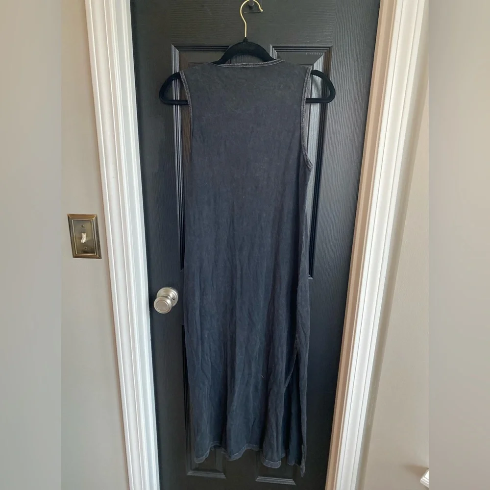 NWT Beyond Yoga Black Acid Wash Effortless Tank Dress-Size XS - Picture 3 of 9